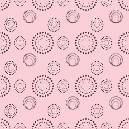 large and small circles on a pink backgroundの写真素材