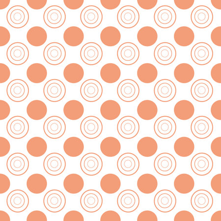 Orange circles on white backgroundの写真素材