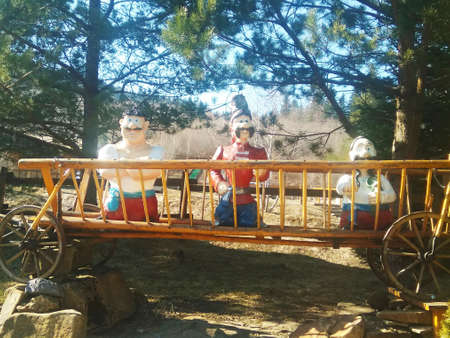 Tourist town in the mountains in Ukraineの写真素材