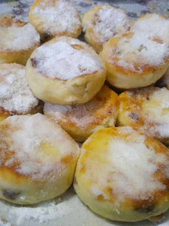 fried cheesecakes close-upの写真素材