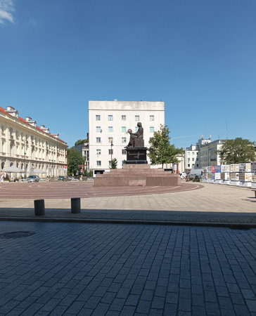 View of Vilnius Old Town, Lithuaniaの写真素材