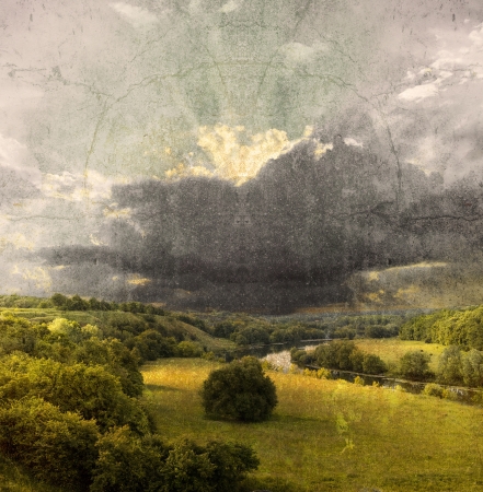 Landscape - meadow; vintage photo
の写真素材