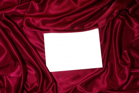 Elegant and soft red satin backgroundの写真素材