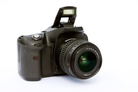  photo camera on white backgroundの写真素材