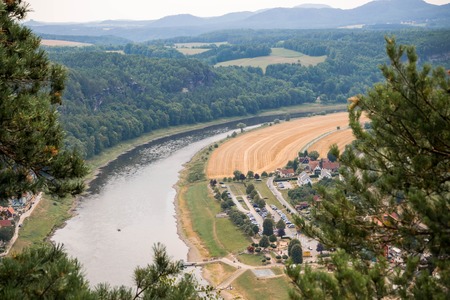 Beautiful view of Bastei rocksの写真素材