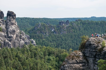Lanshavt Mountains of Saxon Switzerland in the German National Nature Parkの写真素材