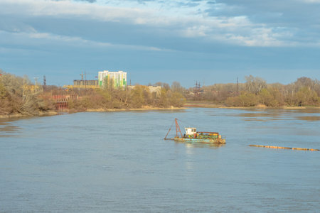 The technical fleet is carrying out work on cleaning the bottom in the water area of the Kuban...