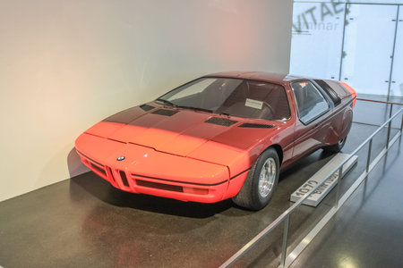 Germany, Munich - April 27, 2011: BMW Turbo concept car in the exhibition hall of the BMW Museum....