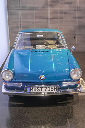Germany, Munich - April 27, 2011: BMW 700 in the exhibition hall of the BMW Museum. This is one of several models that saved BMW from bankruptcy at the turn of the 50s and 60sのeditorial素材