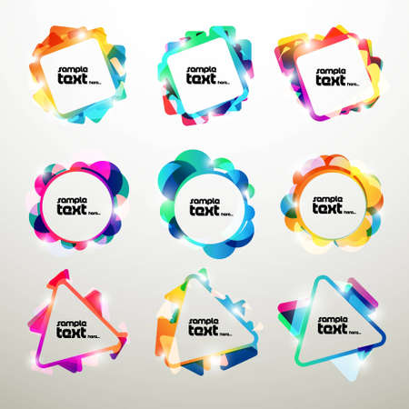 set of abstract rames for your textのイラスト素材