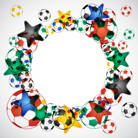 Soccer Balls Circle in South Africa Colorsのイラスト素材