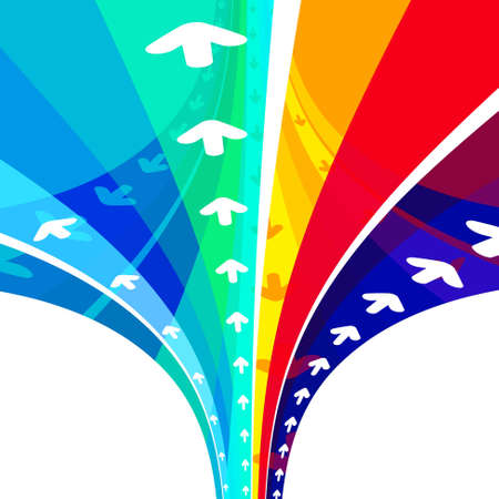 colorful arrows abstract background templateのイラスト素材