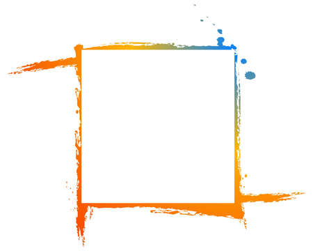 painted rainbow frame with copy spaceのイラスト素材