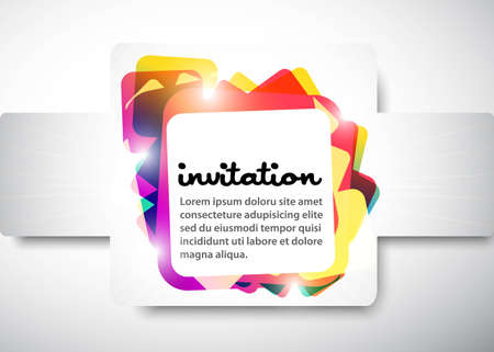 Invitation templateのイラスト素材