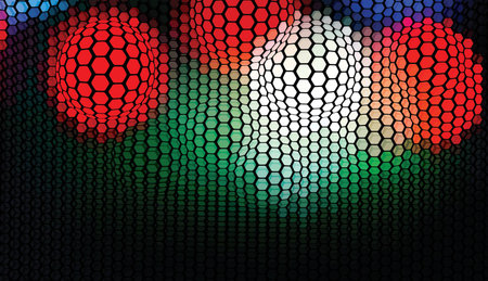 Plastic Hexagon Mosaic - vector abstract background