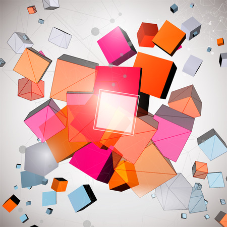 Abstract Cube Backgroundのイラスト素材