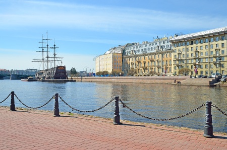 Mytninskaya Embankment in St  Petersburg, Russiaの写真素材