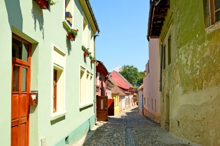 Sighisoara medieval city, Transylvania, Romaniaの写真素材