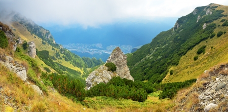 Mountain landscape in Transylvania, Sinaia, Cota 2000, Romaniaの写真素材