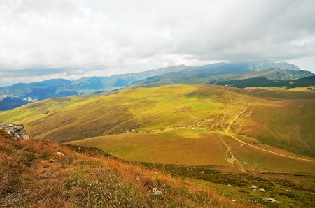 Beautiful summer landscape in Transylvania, Sinaia, Romaniaの写真素材