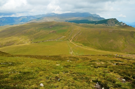 Summer landscape in Transylvania, Romaniaの写真素材