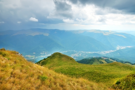 Summer landscape in Transylvania, Romaniaの写真素材