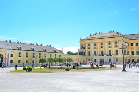 VIENNA, AUSTRIA -JULY 31  Schonbrunn Palace on July 31, 2013 in Vienna, Austria  It was built between 1696 and 1712  Schonbrunn Palace was listed as a UNESCO World Heritage Site in 1996 のeditorial素材