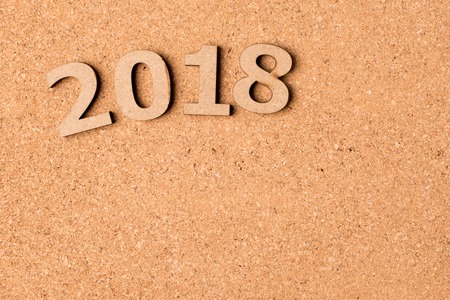 2018 on the cork boardの写真素材