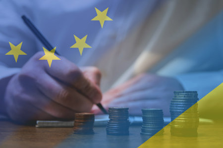 Ukraine needs support from Europe. Europe helps Ukraine with money. Abstract Europe Ukraine politics...