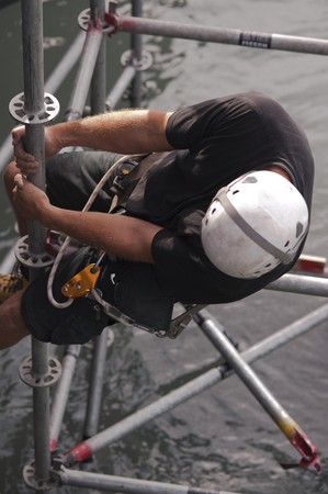 frameworker on lakeの写真素材