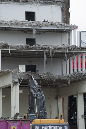 demolition of buildingの写真素材
