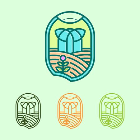 GARDEN MONO-LINE DESIGNのイラスト素材