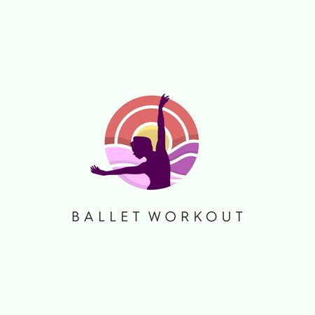 BALLET WORKOUT LOGOのイラスト素材