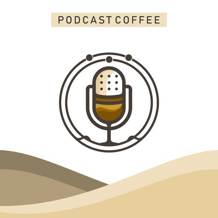 PODCAST COFFEEのイラスト素材