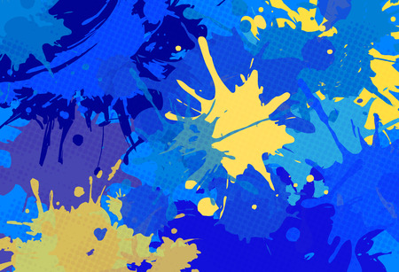 blue winter splashes colorful backgroundのイラスト素材