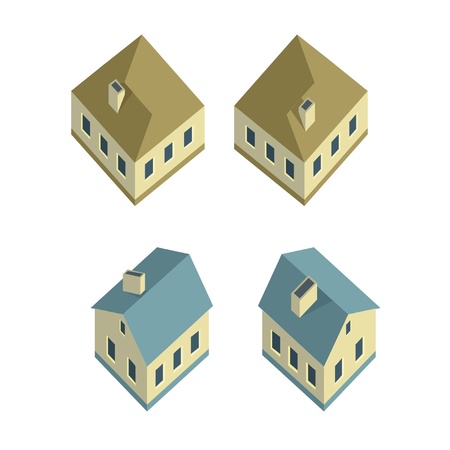 house on a white background. Vector illustrationのイラスト素材