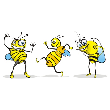 Bee Cartoon Characterのイラスト素材