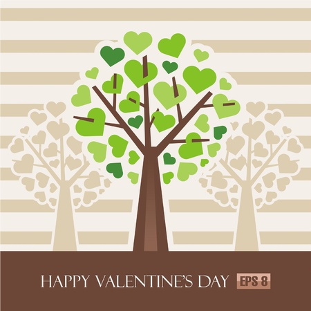 Valentine Love Treeのイラスト素材