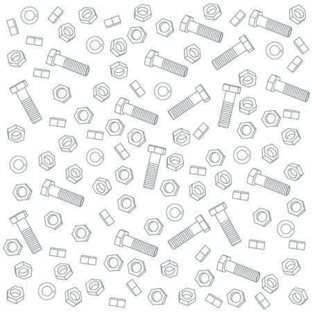 Seamless nuts and boltsのイラスト素材