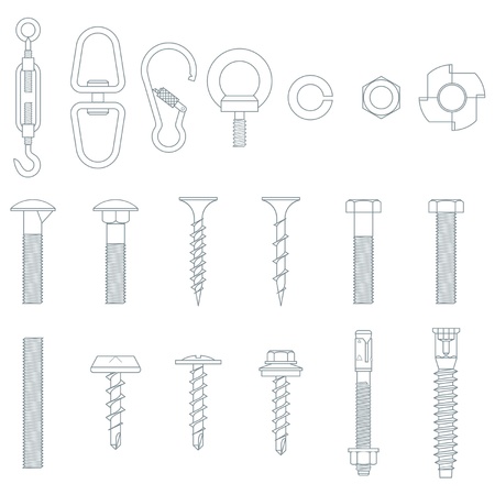 Seamless nuts and boltsのイラスト素材