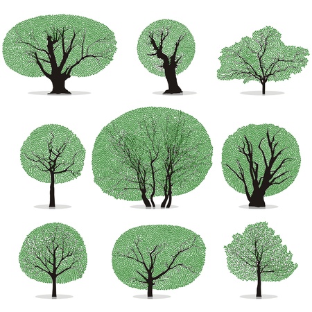 Vector treesのイラスト素材