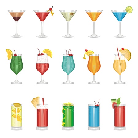 cocktail setのイラスト素材