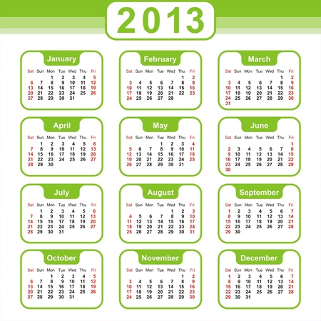 2013 Calendar. Vector Designのイラスト素材