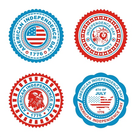 Independence Day Stampsのイラスト素材