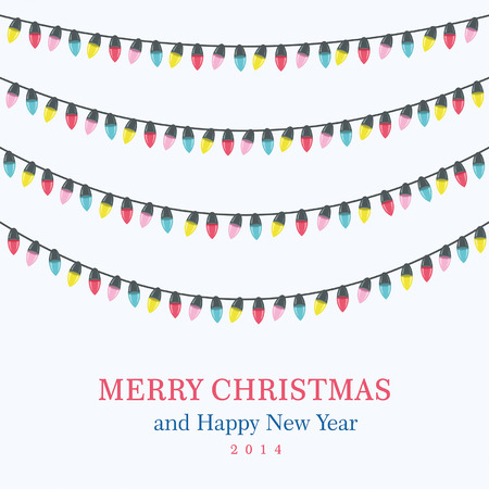 Christmas lights backgroundのイラスト素材