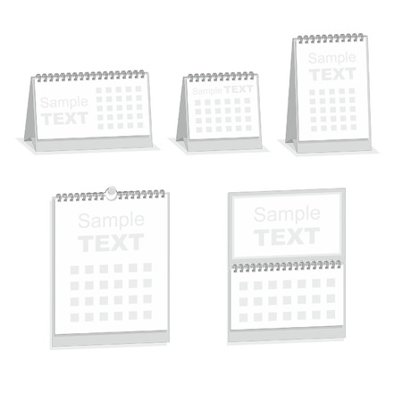 Blank calendar isolated on whiteのイラスト素材