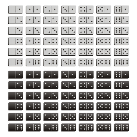 Domino black and white setのイラスト素材