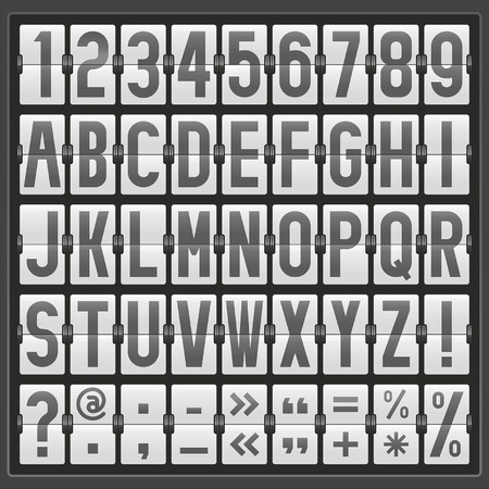 vector alphabet of mechanical panelのイラスト素材