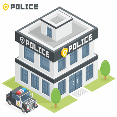 Police department buildingのイラスト素材