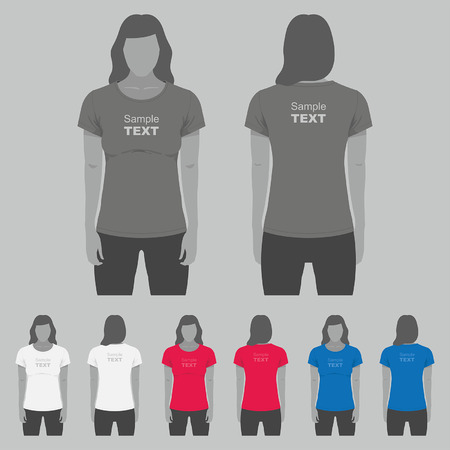Women's t-shirt design templateのイラスト素材